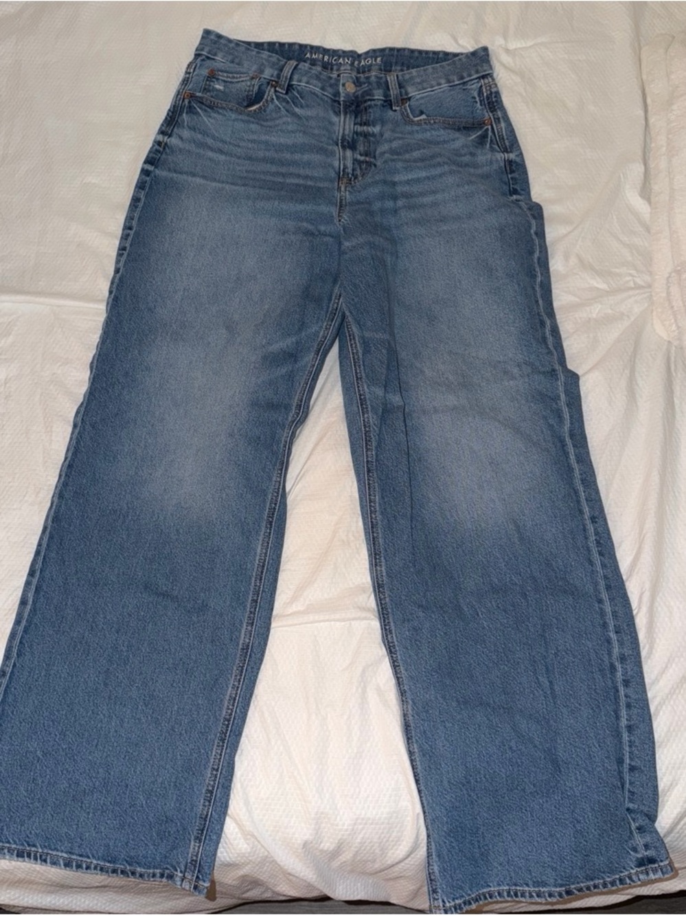 American Eagle Outfitters Wide-Leg Denim Jeans - Blue